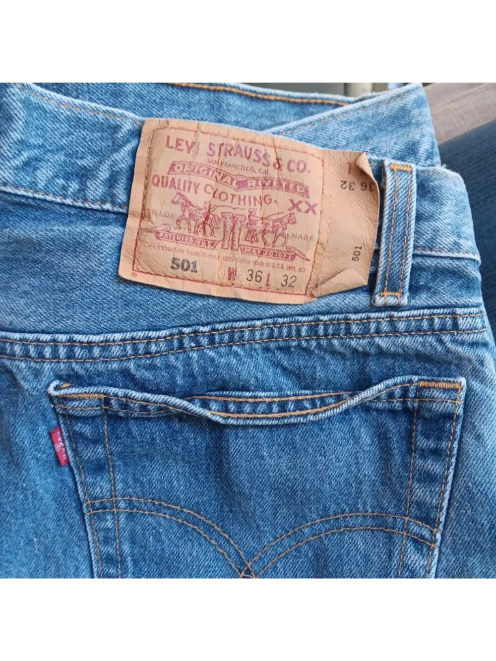 True Vintage 36x32 Levis 501 Buttonfly USA MADE Jeans W36 L32 Prime Grunge Fade